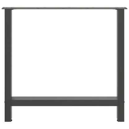 vidaXL Dining Table Legs Anthracite 2 pcs 80x(72-73) cm Steel