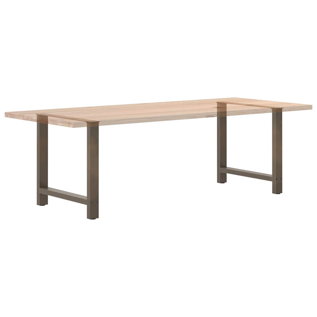 vidaXL Dining Table Legs Natural Steel 2 pcs 80x(72-73) cm Steel