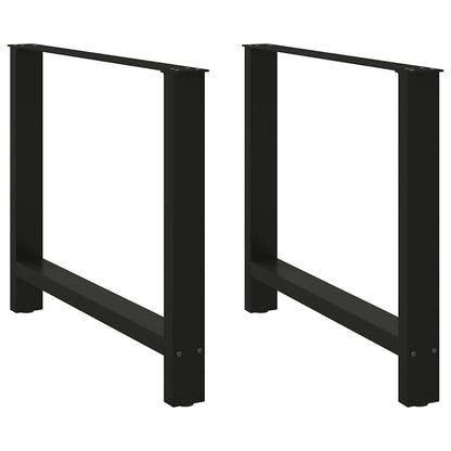 vidaXL Dining Table Legs Black 2 pcs 90x(72-73) cm Steel