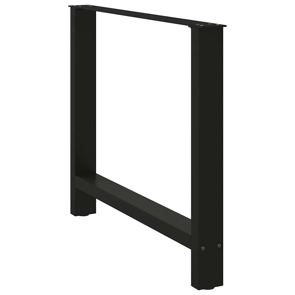vidaXL Dining Table Legs Black 2 pcs 90x(72-73) cm Steel