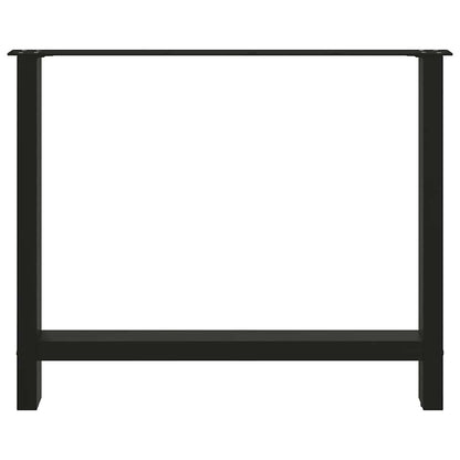 vidaXL Dining Table Legs Black 2 pcs 90x(72-73) cm Steel