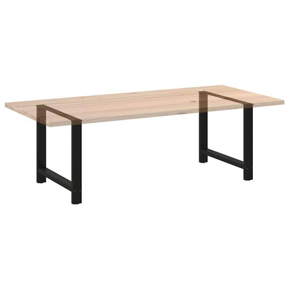 vidaXL Dining Table Legs Black 2 pcs 90x(72-73) cm Steel