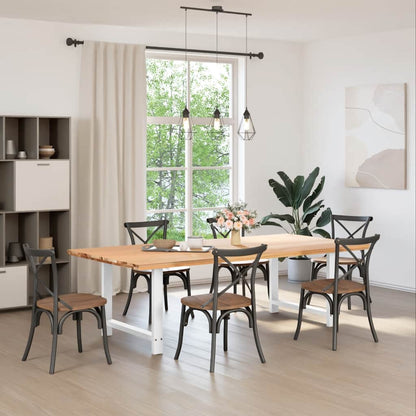 vidaXL Dining Table Legs White 2 pcs 90x(72-73) cm Steel