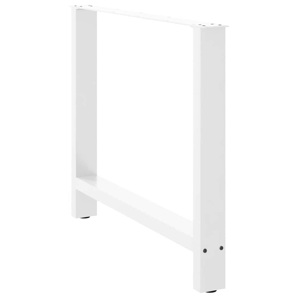 vidaXL Dining Table Legs White 2 pcs 90x(72-73) cm Steel