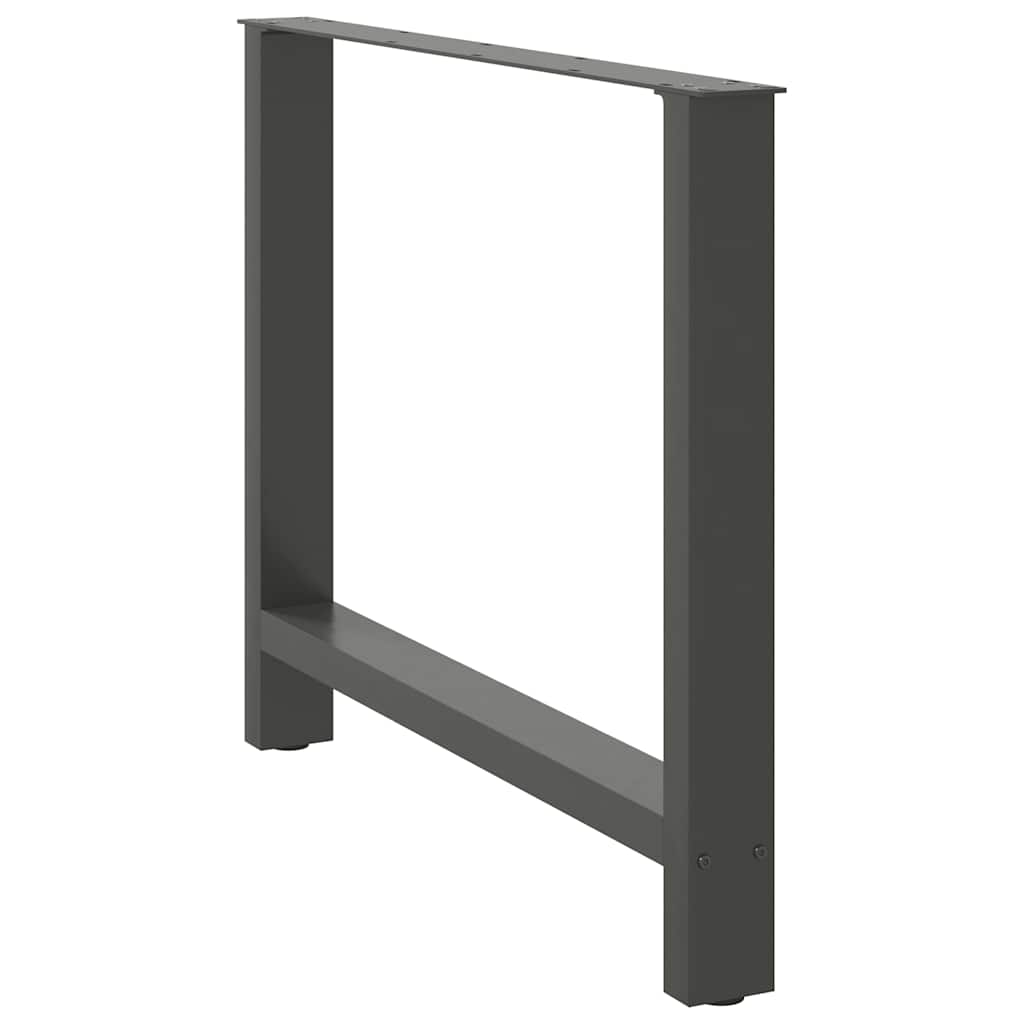 vidaXL Dining Table Legs Anthracite 2 pcs 90x(72-73) cm Steel