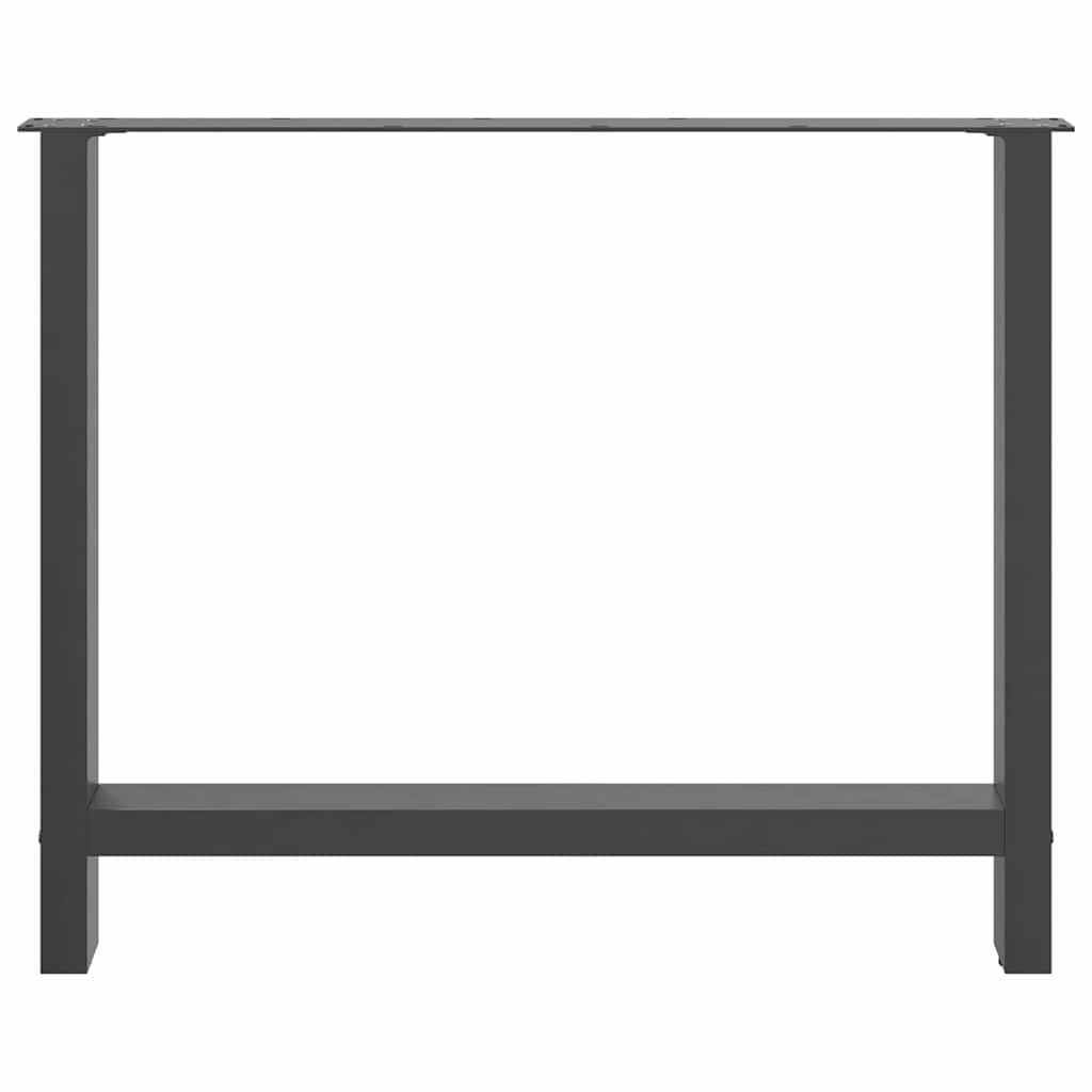 vidaXL Dining Table Legs Anthracite 2 pcs 90x(72-73) cm Steel
