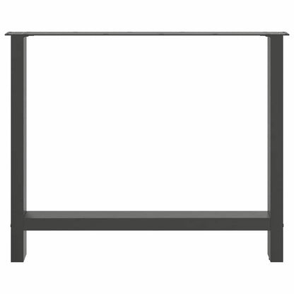vidaXL Dining Table Legs Anthracite 2 pcs 90x(72-73) cm Steel