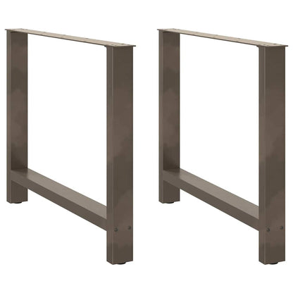vidaXL Dining Table Legs Natural Steel 2 pcs 90x(72-73) cm Steel