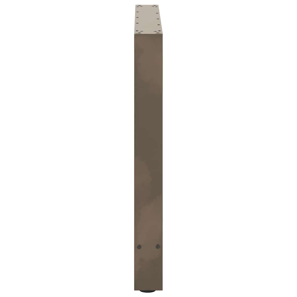 vidaXL Dining Table Legs Natural Steel 2 pcs 90x(72-73) cm Steel