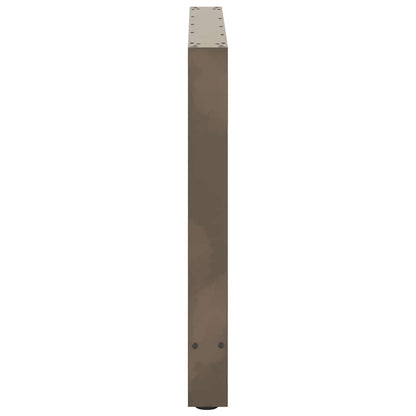 vidaXL Dining Table Legs Natural Steel 2 pcs 90x(72-73) cm Steel