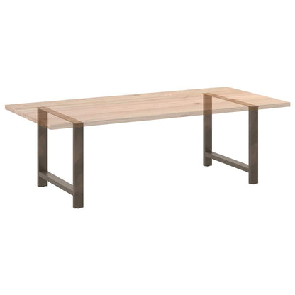 vidaXL Dining Table Legs Natural Steel 2 pcs 90x(72-73) cm Steel