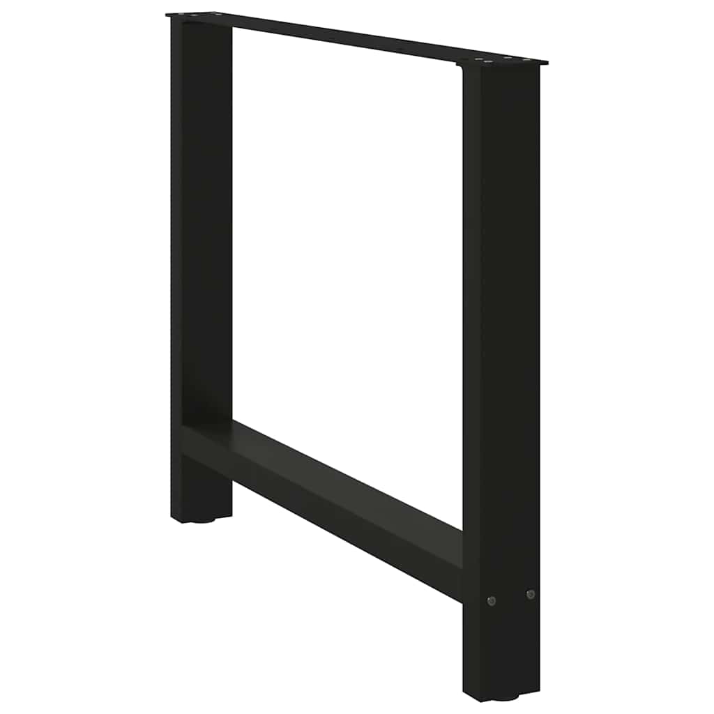 vidaXL Dining Table Legs Black 2 pcs 100x(72-73) cm Steel