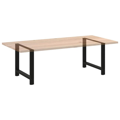 vidaXL Dining Table Legs Black 2 pcs 100x(72-73) cm Steel