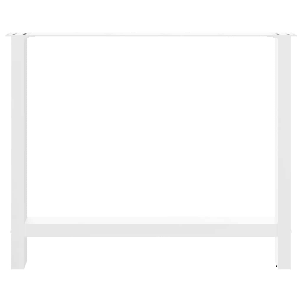 vidaXL Dining Table Legs White 2 pcs 100x(72-73) cm Steel