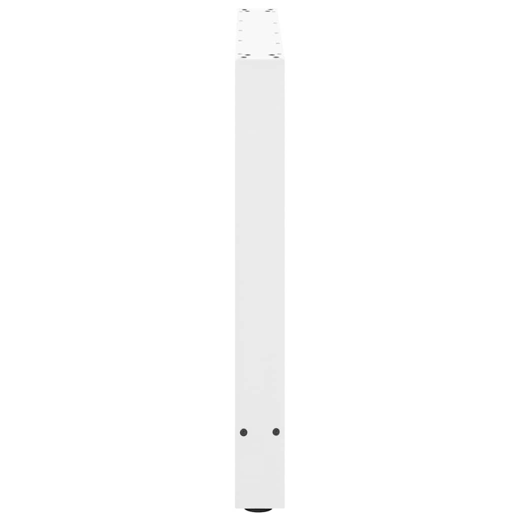 vidaXL Dining Table Legs White 2 pcs 100x(72-73) cm Steel