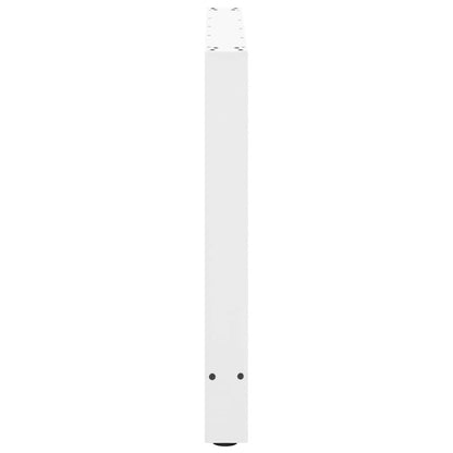 vidaXL Dining Table Legs White 2 pcs 100x(72-73) cm Steel