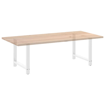 vidaXL Dining Table Legs White 2 pcs 100x(72-73) cm Steel
