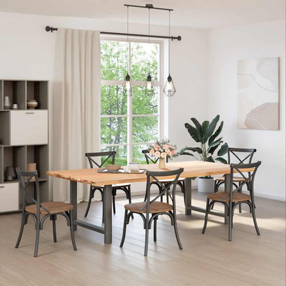 vidaXL Dining Table Legs Anthracite 2 pcs 100x(72-73) cm Steel