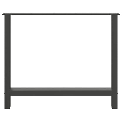 vidaXL Dining Table Legs Anthracite 2 pcs 100x(72-73) cm Steel