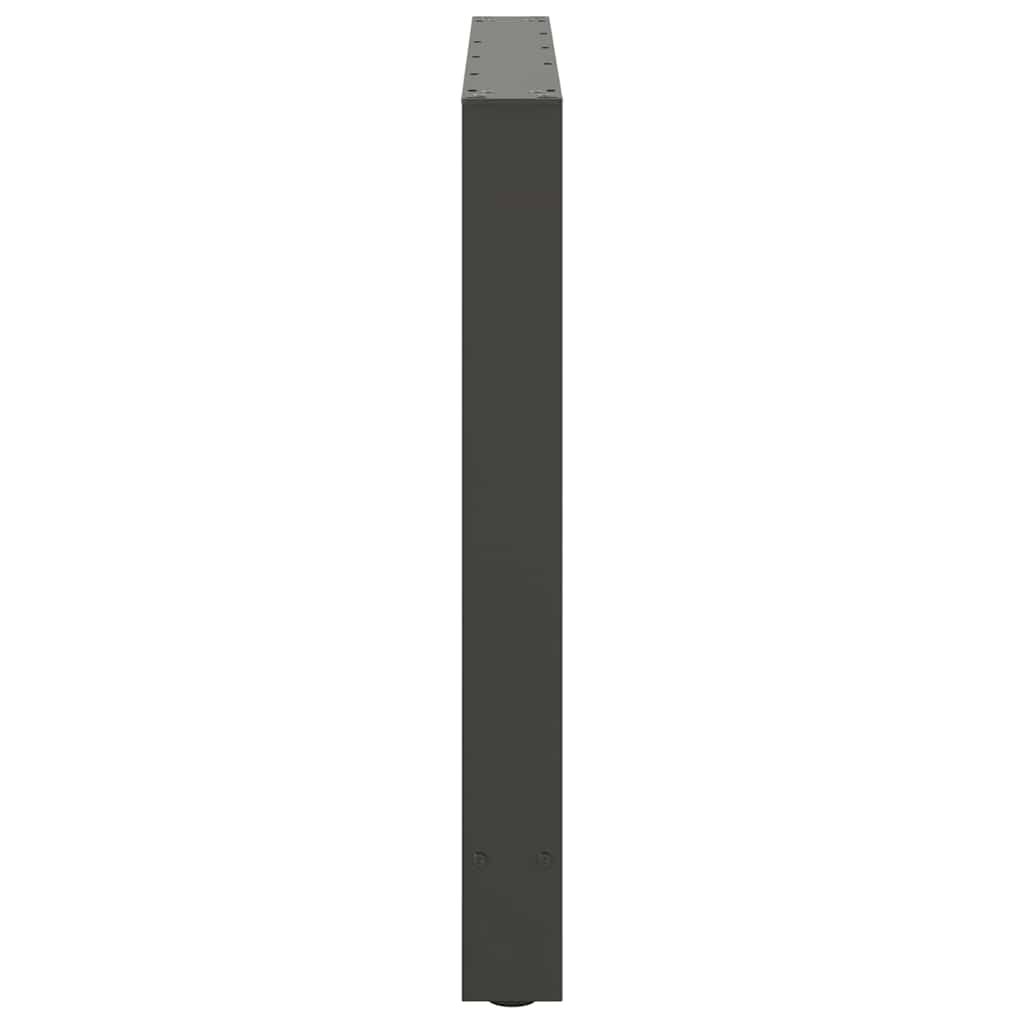 vidaXL Dining Table Legs Anthracite 2 pcs 100x(72-73) cm Steel