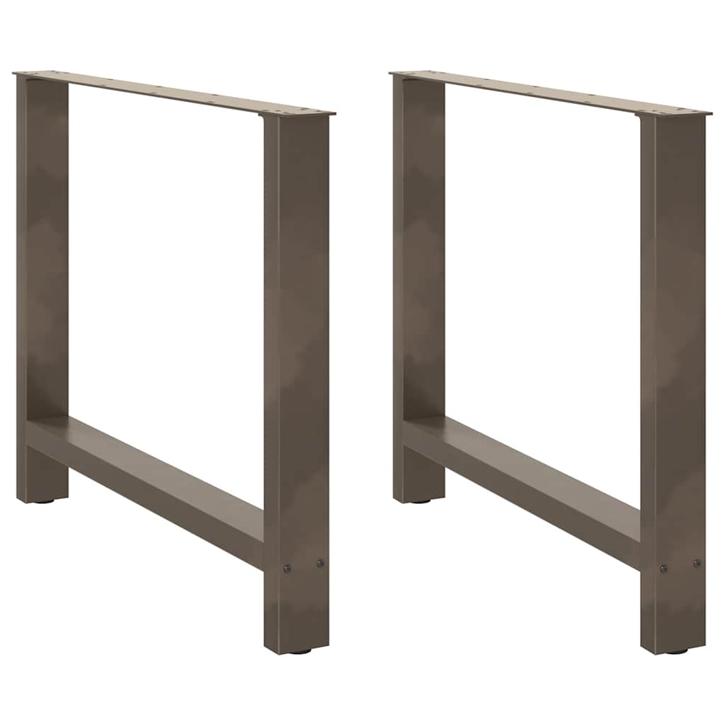 vidaXL Dining Table Legs Natural Steel 2 pcs 100x(72-73) cm Steel