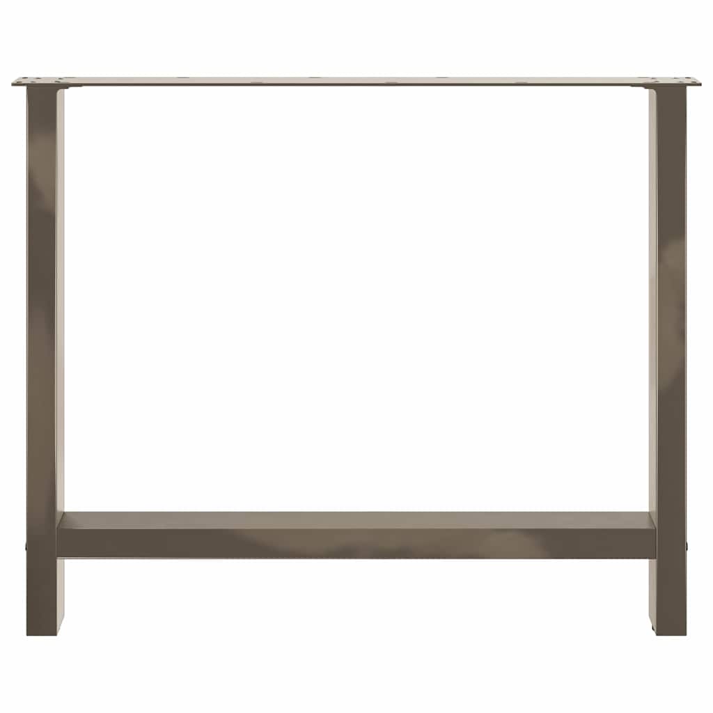 vidaXL Dining Table Legs Natural Steel 2 pcs 100x(72-73) cm Steel