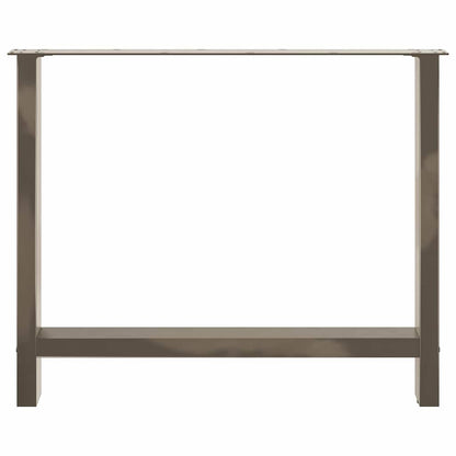 vidaXL Dining Table Legs Natural Steel 2 pcs 100x(72-73) cm Steel