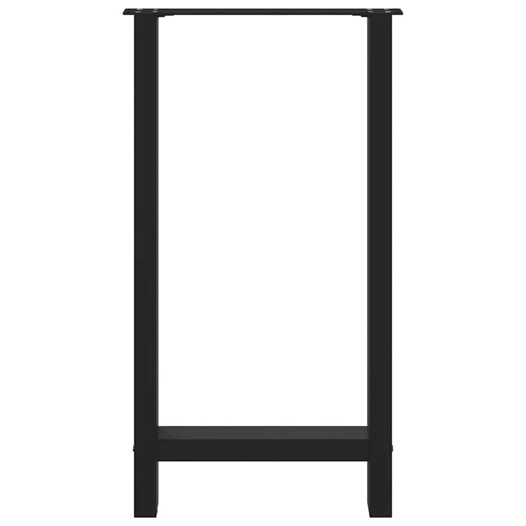 vidaXL Bar Table Legs Black 2 pcs 40x(90-91) cm Steel