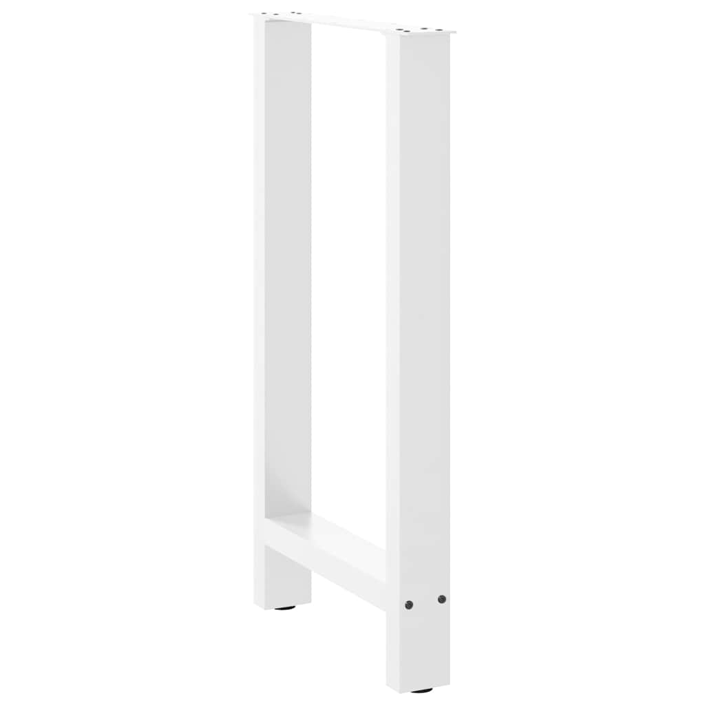 vidaXL Bar Table Legs White 2 pcs 40x(90-91) cm Steel