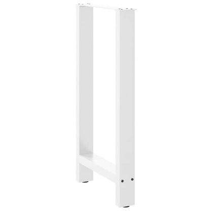 vidaXL Bar Table Legs White 2 pcs 40x(90-91) cm Steel