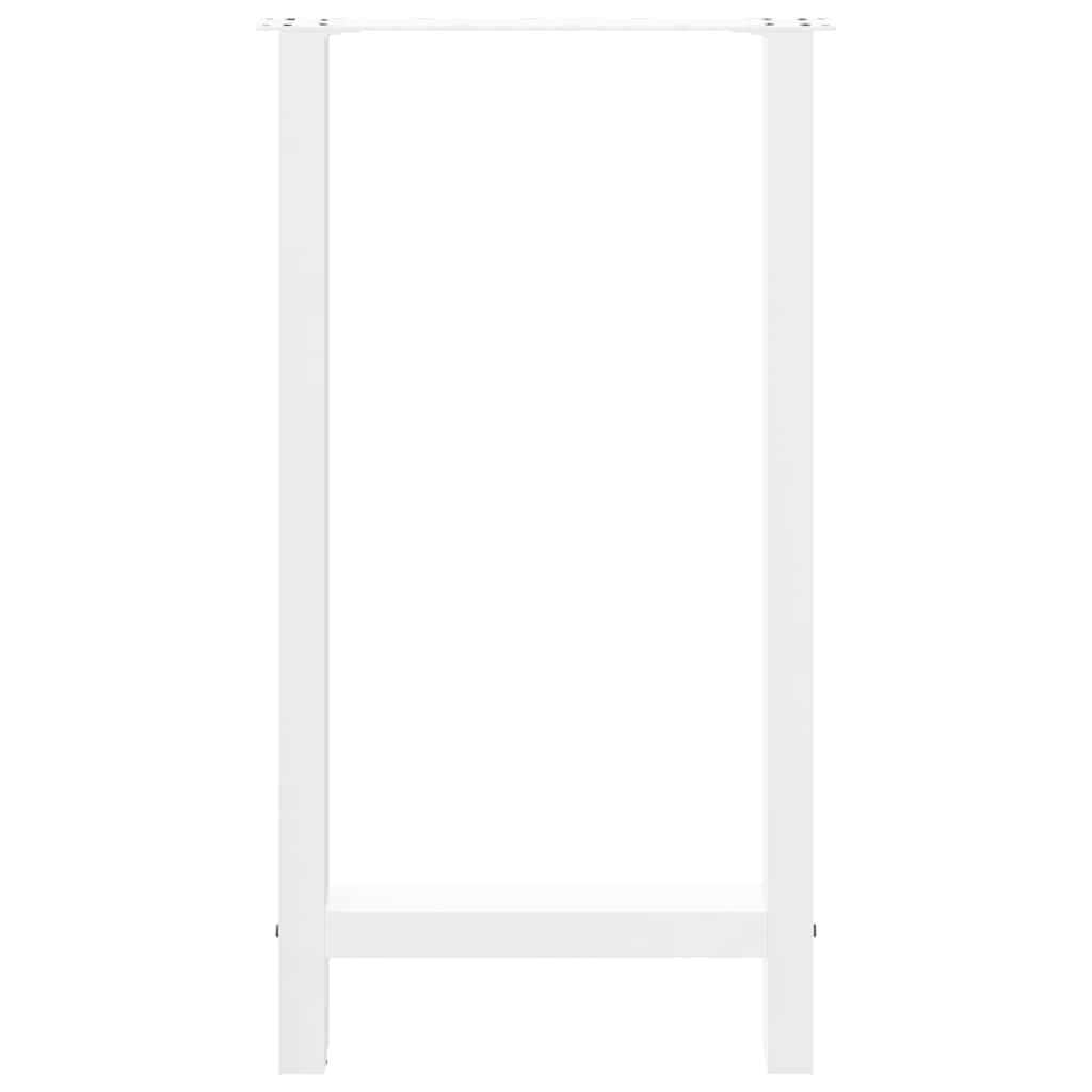 vidaXL Bar Table Legs White 2 pcs 40x(90-91) cm Steel