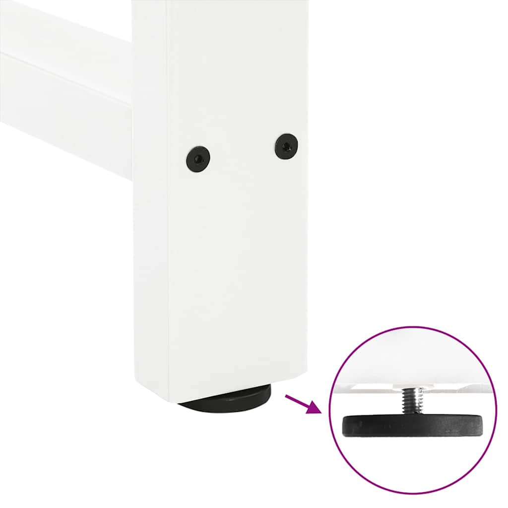 vidaXL Bar Table Legs White 2 pcs 40x(90-91) cm Steel