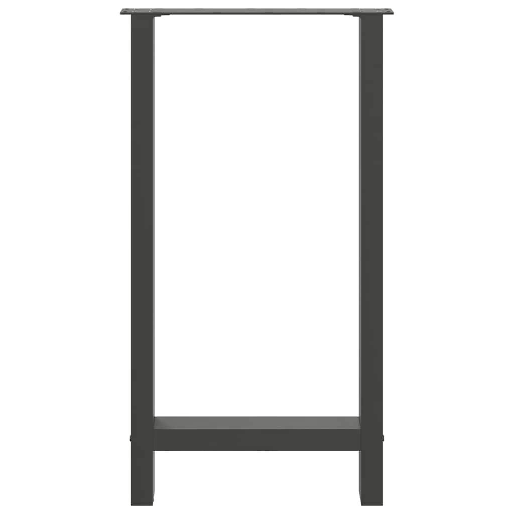 vidaXL Bar Table Legs Anthracite 2 pcs 40x(90-91) cm Steel