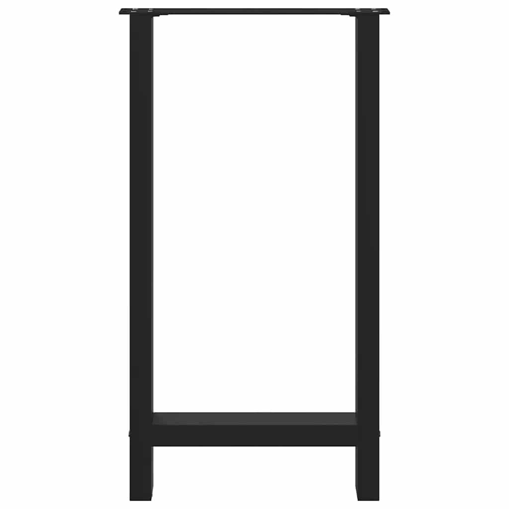 vidaXL Bar Table Legs Black 2 pcs 50x(90-91) cm Steel