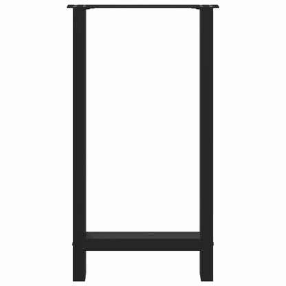 vidaXL Bar Table Legs Black 2 pcs 50x(90-91) cm Steel