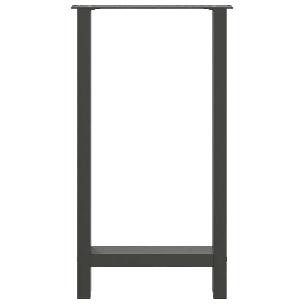 vidaXL Bar Table Legs Anthracite 2 pcs 50x(90-91) cm Steel