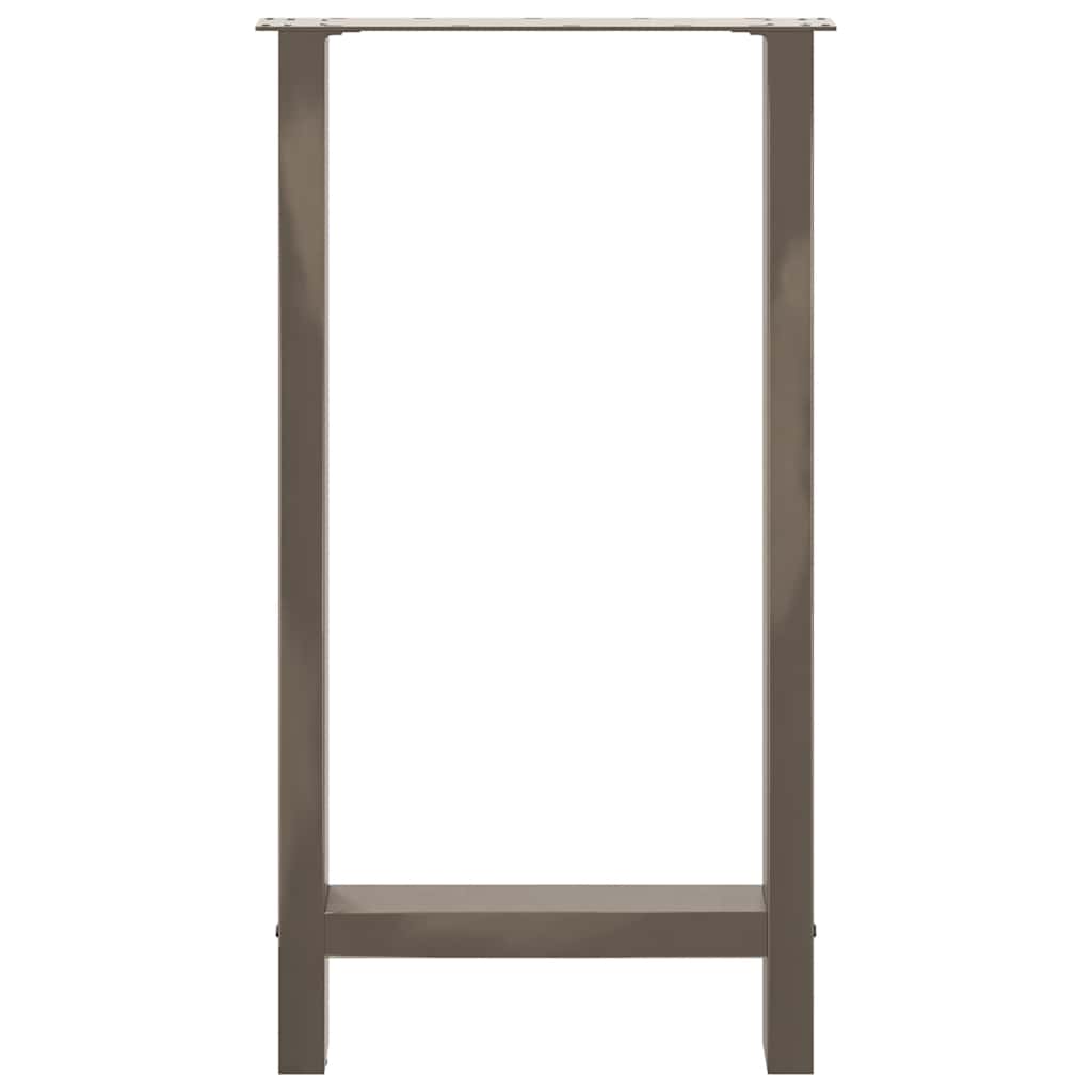 vidaXL Bar Table Legs Natural Steel 2 pcs 50x(90-91) cm Steel