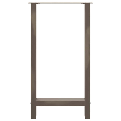 vidaXL Bar Table Legs Natural Steel 2 pcs 50x(90-91) cm Steel