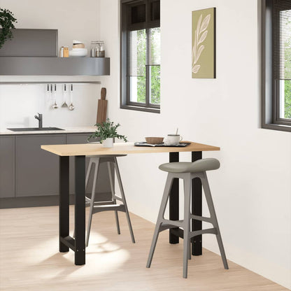 vidaXL Bar Table Legs Black 2 pcs 60x(90-91) cm Steel