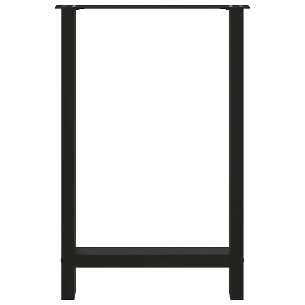 vidaXL Bar Table Legs Black 2 pcs 60x(90-91) cm Steel