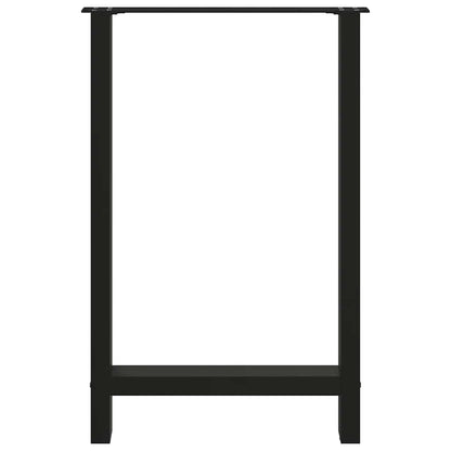 vidaXL Bar Table Legs Black 2 pcs 60x(90-91) cm Steel