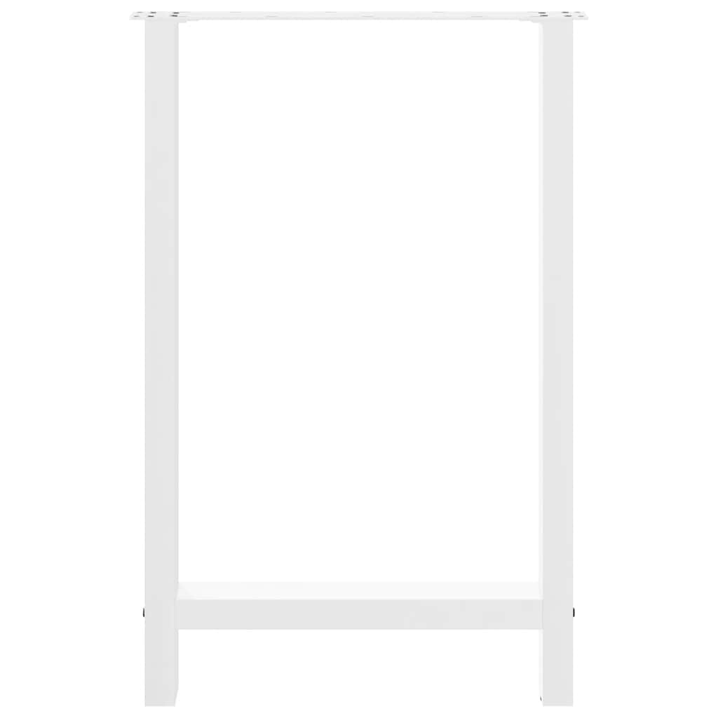 vidaXL Bar Table Legs White 2 pcs 60x(90-91) cm Steel