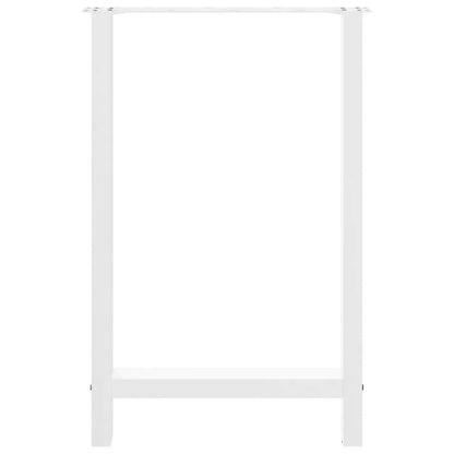 vidaXL Bar Table Legs White 2 pcs 60x(90-91) cm Steel