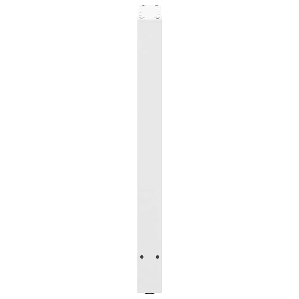 vidaXL Bar Table Legs White 2 pcs 60x(90-91) cm Steel