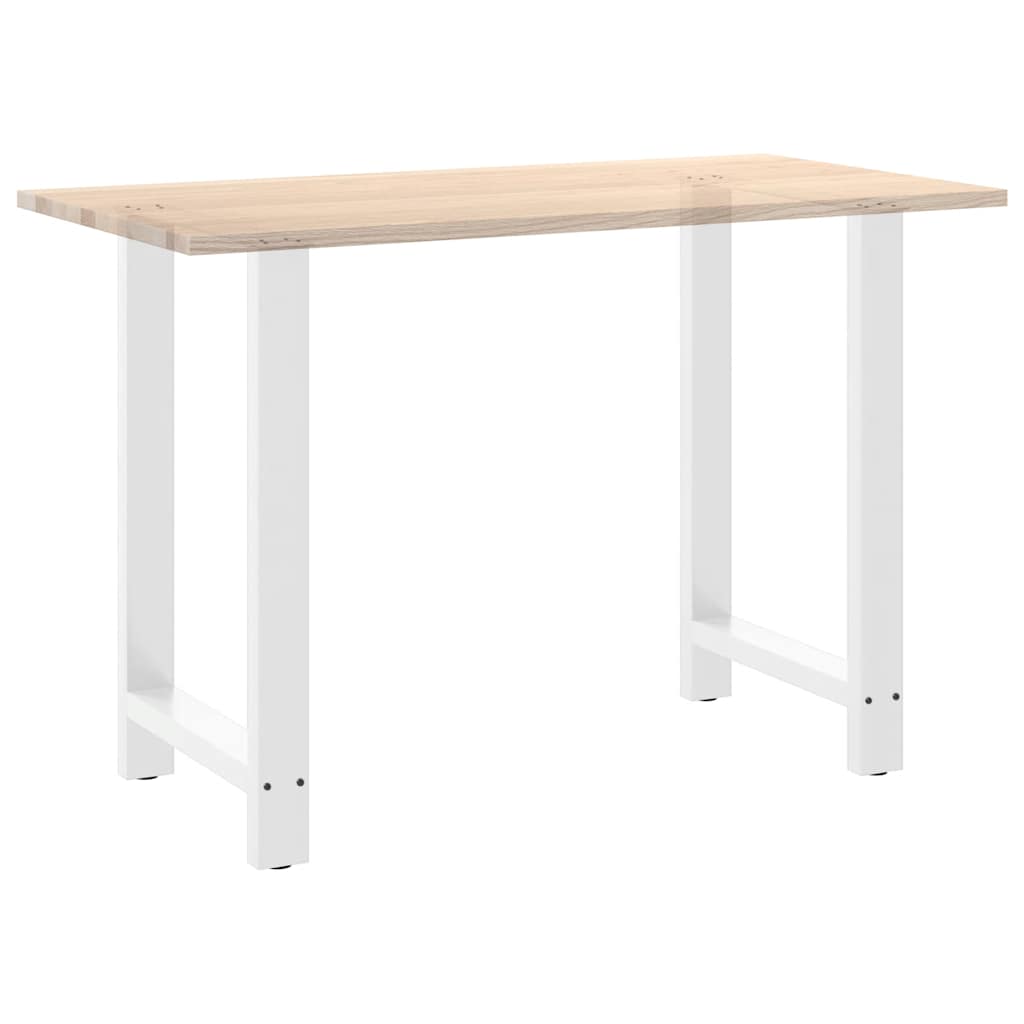 vidaXL Bar Table Legs White 2 pcs 60x(90-91) cm Steel