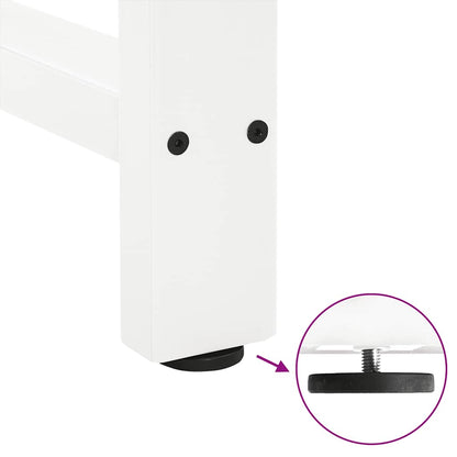 vidaXL Bar Table Legs White 2 pcs 60x(90-91) cm Steel