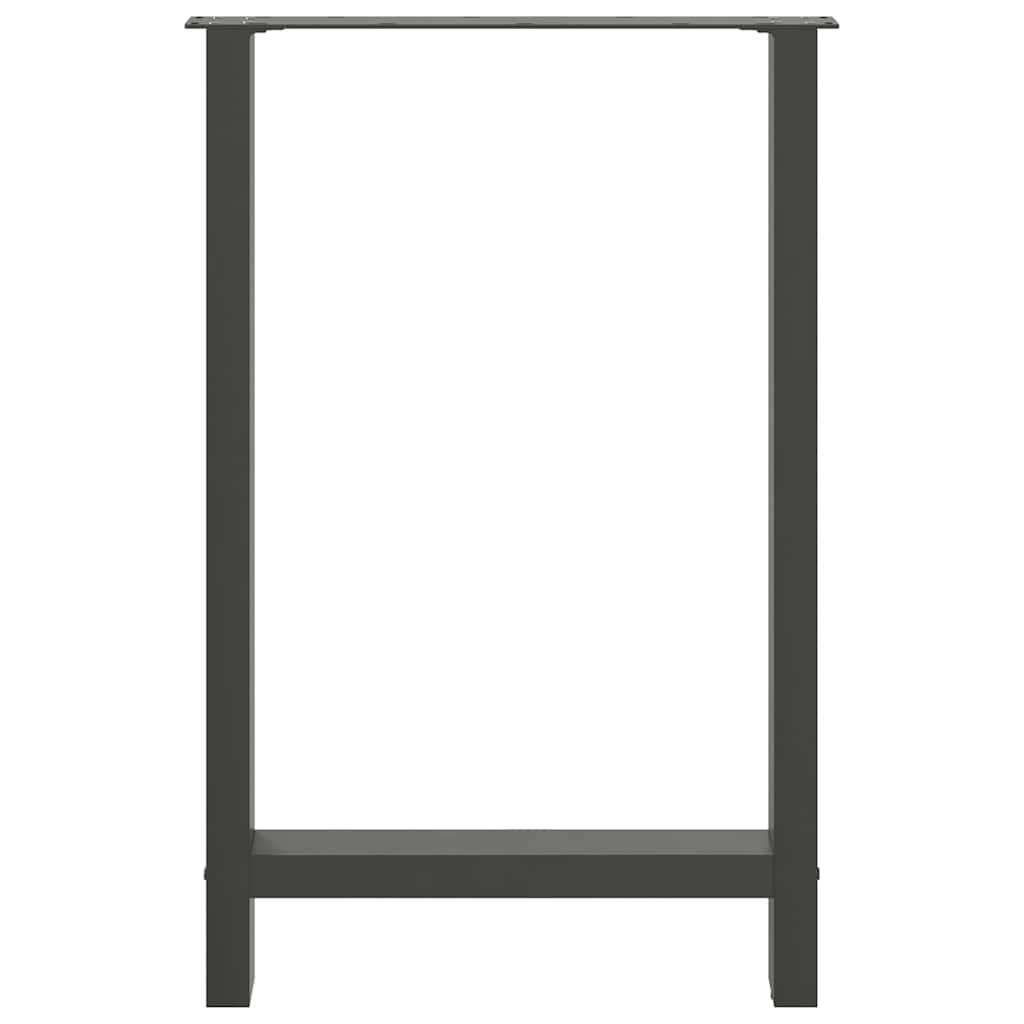 vidaXL Bar Table Legs Anthracite 2 pcs 60x(90-91) cm Steel
