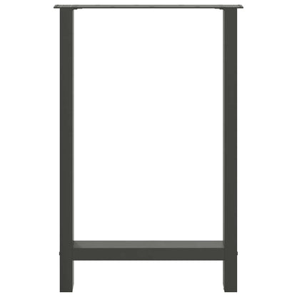 vidaXL Bar Table Legs Anthracite 2 pcs 60x(90-91) cm Steel