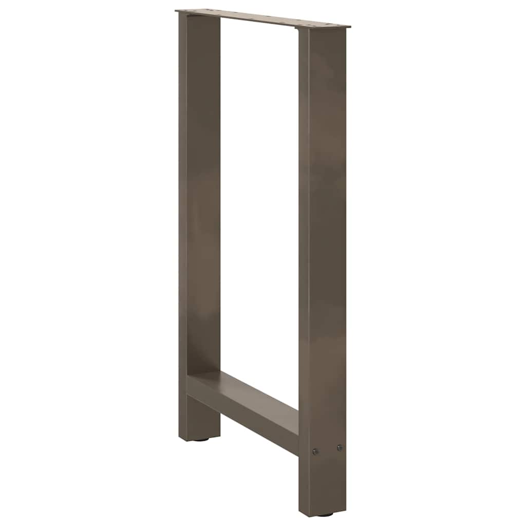 vidaXL Bar Table Legs Natural Steel 2 pcs 60x(90-91) cm Steel