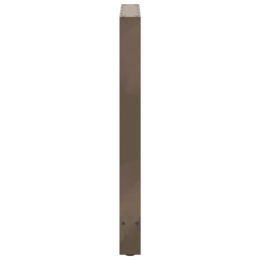 vidaXL Bar Table Legs Natural Steel 2 pcs 60x(90-91) cm Steel